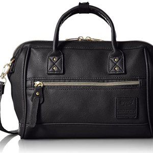 Synthetic leather metal Zip Shoulder Bag